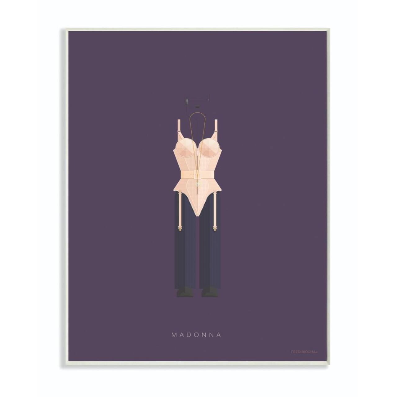 Stupell Industries Madonna Minimalist Illustration Wooden Wall Plaque